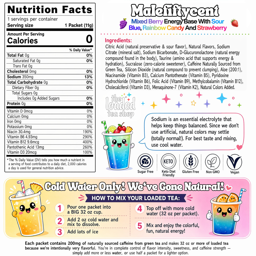 Malefiftycent - Fun Tea Flavors