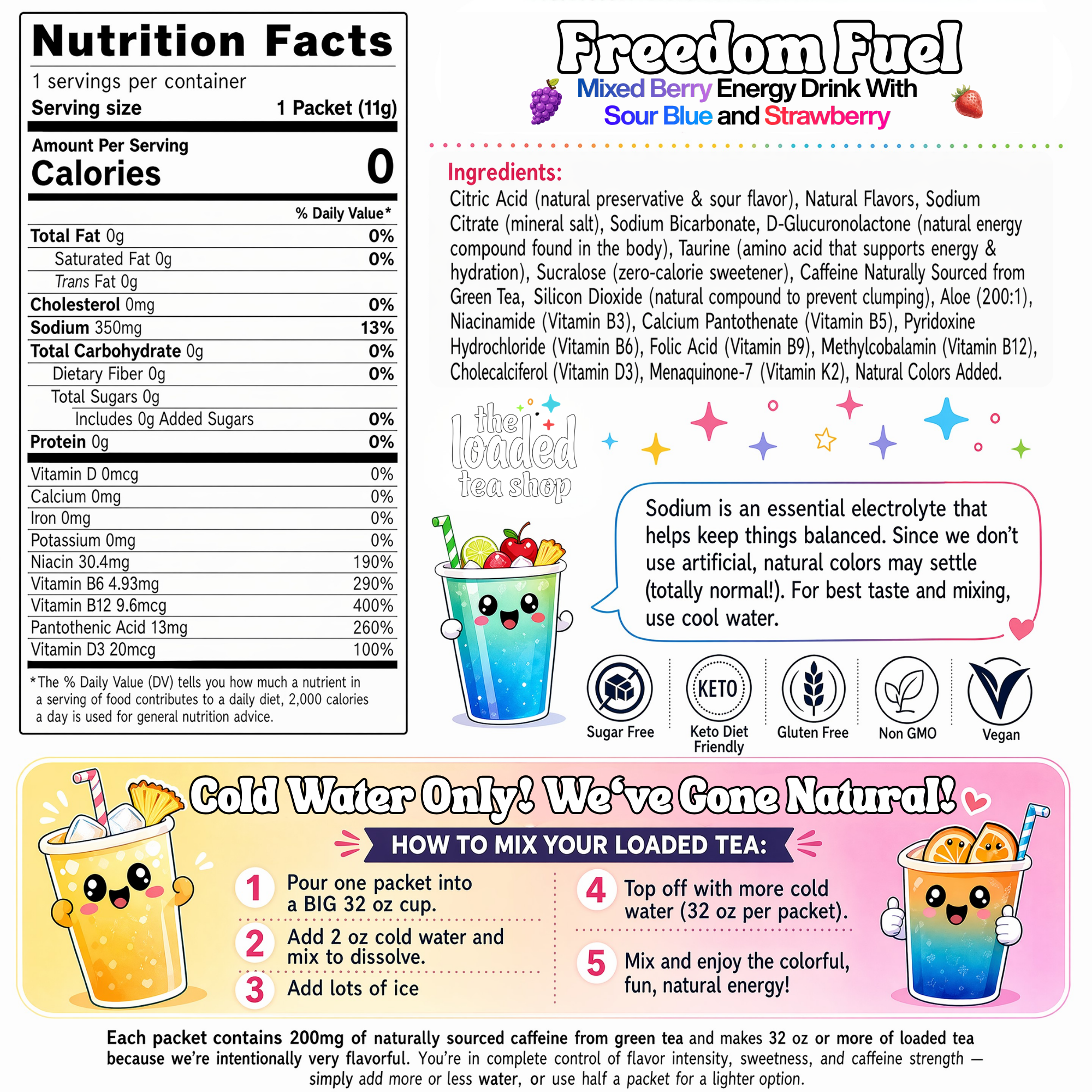 50 Case Freedom Fuel - Flavor Made Fun