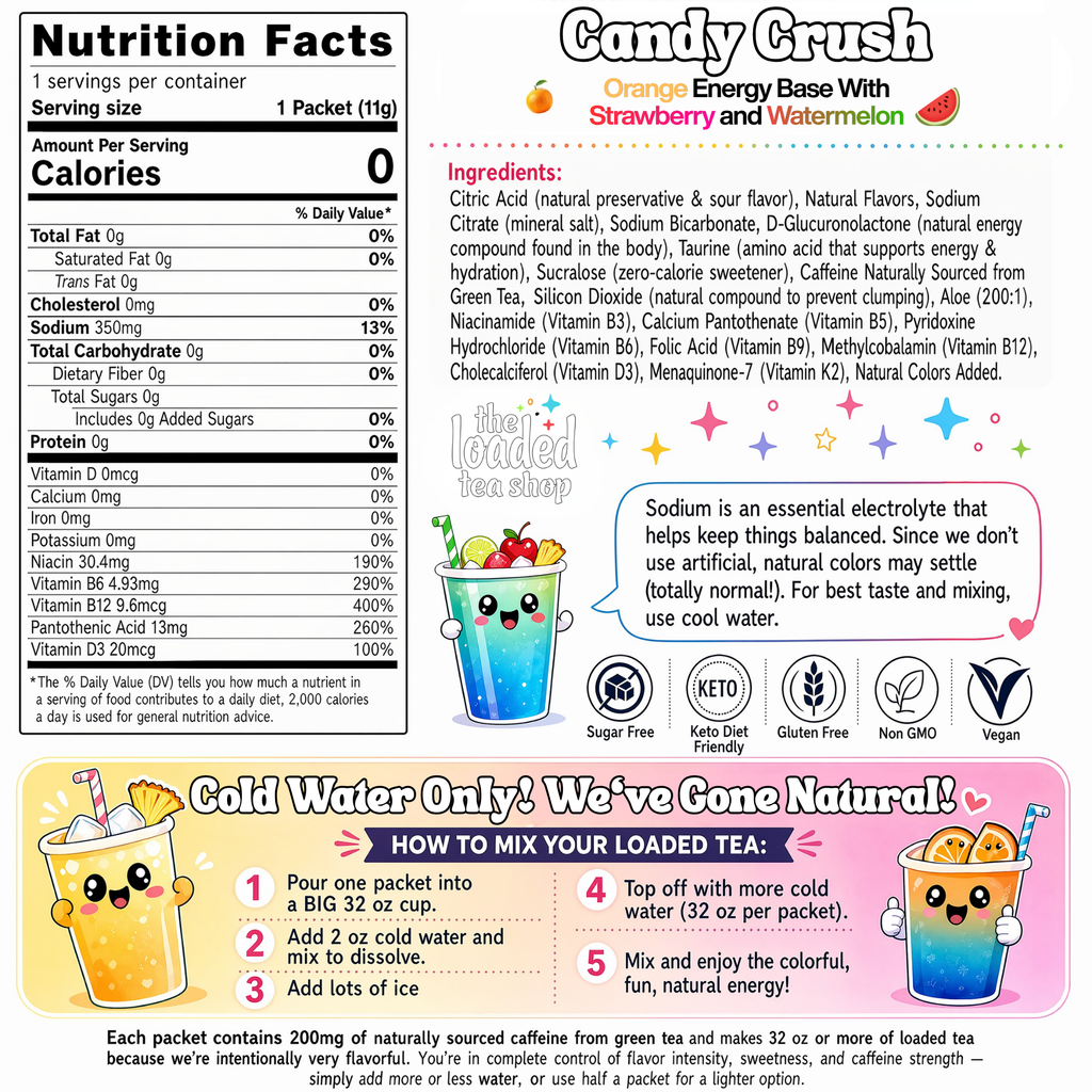 50 Case Candy Crush - Flavor First Tea