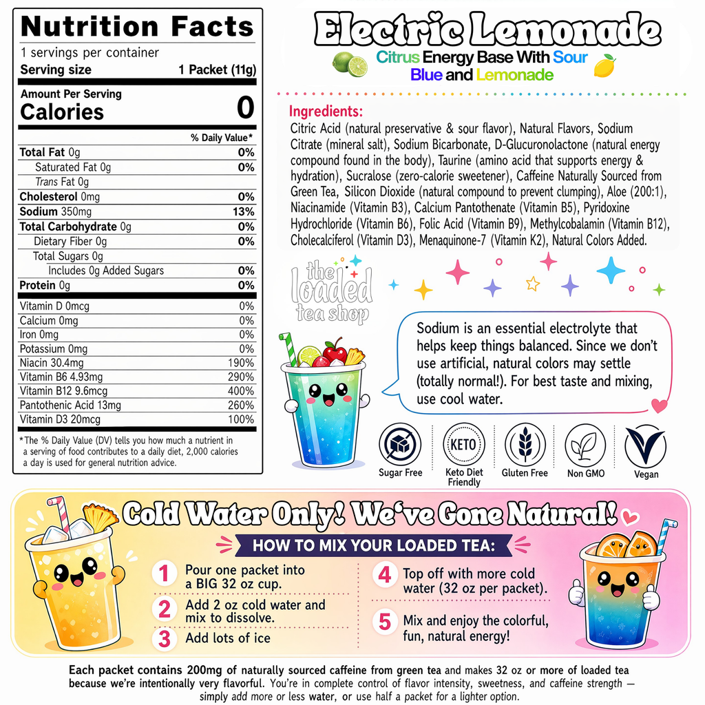 50 Case Electric Lemonade - Quick Sip Moment